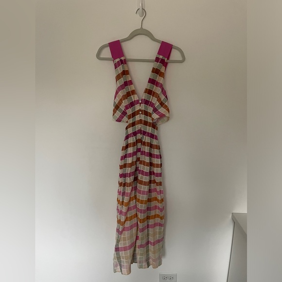 Anthropologie Maeve Ombré Plaid Midi Sundress, Size US 2 - Picture 4 of 9